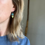 Palomino Turquoise + Whitewater Turquoise + Sterling Silver Earrings