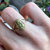 Sonoran Gold Turquoise + 14K Gold Ring • Size 6.5