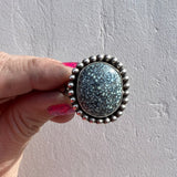 New Lander Variscite + Sterling Silver Ring • Size 9.5