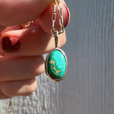 Emerald Valley Turquoise + 14k Gold Pendant