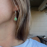 Sonoran Gold Turquoise + Sterling Silver Hoop Earrings