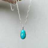 Emerald Valley Turquoise + Sterling Silver Pendant