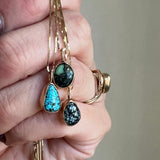 New Lander Variscite + 14k Gold Necklace