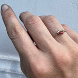 Coral + 14k Gold Ring • Size 6.5
