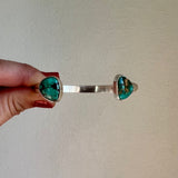 Sierra Nevada Turquoise + Sterling Silver Reverse Cuff