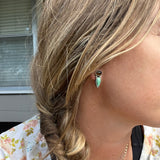 King’s Manassa Turquoise + Tiger’s Eye + Sterling Silver Earrings