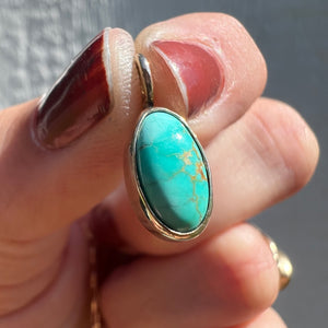 Emerald Valley Turquoise + 14k Gold Pendant