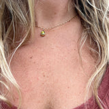 Palomino Turquoise + 14k Gold Pendant