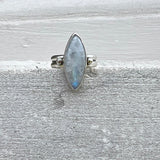Moonstone + Sterling Silver Ring • Size 7.5