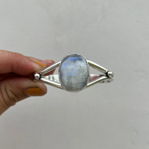 Moonstone + Sterling Silver Cuff