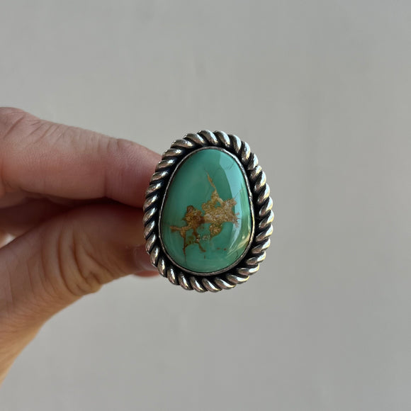 Royston Tuquoise + Sterling Silver Ring • Size 8
