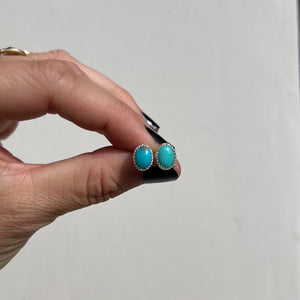 Royston Turquoise + Sterling Silver Stud Earrings