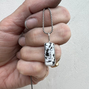 White Buffalo + Sterling Silver Pendant