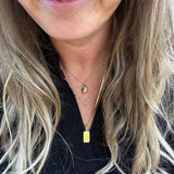 14k Gold Sphere + 14k Gold Necklace