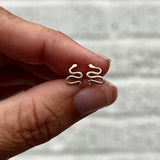Made to Order: 14k Golden Snake Stud Earrings