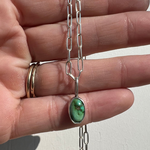 Sonoran Gold Turquoise + Sterling Silver Pendant