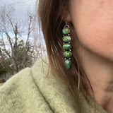 Sonoran Gold + Emerald Valley Turquoise + Sterling Silver Earrings