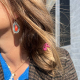 Mediterranean Coral + Sterling Silver Earrings