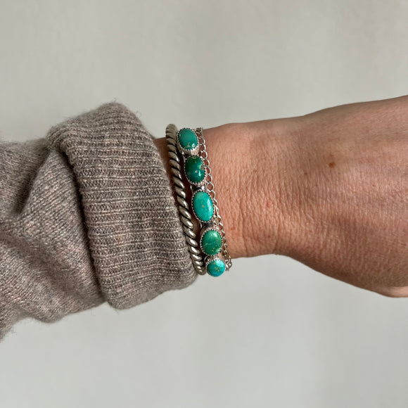 Emerald Valley Turquoise + Sterling Silver Cuff