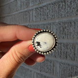 White Buffalo + Sterling Silver Ring • Size 7