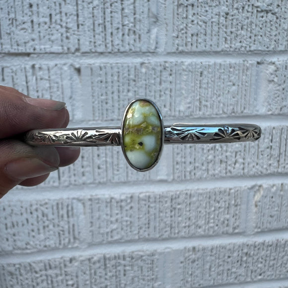 Palomino Turquoise + Sterling Silver Stacker Cuff