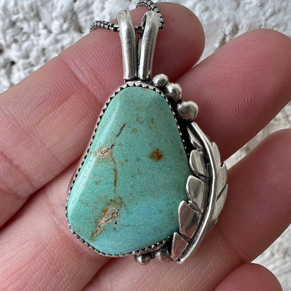 Cripple Creek Turquoise + Sterling Silver Necklace
