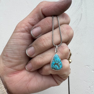Kingman Turquoise + Sterling Silver Pendant
