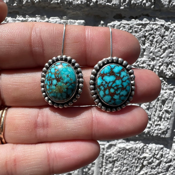 Kingman Turquoise + Sterling Silver Earrings