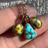 Palomino Turquoise + 14k Gold Pendant