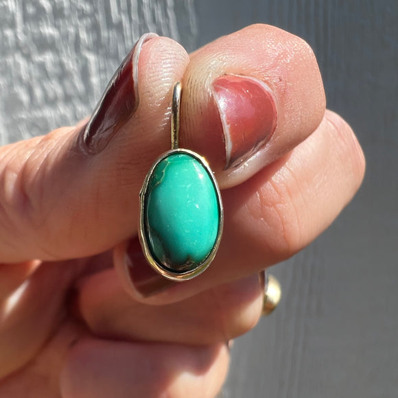 Emerald Valley Turquoise + 14k Gold Pendant