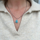 Kingman Turquoise + Sterling Silver Pendant