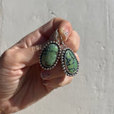 Angel Wing Variscite + Sterling Silver Earrings