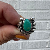 Emerald Valley Turquoise + Sterling Silver Ring • Size 4.5