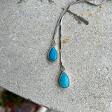 Blue Ridge Turquoise + Sterling Silver Bolo Necklace