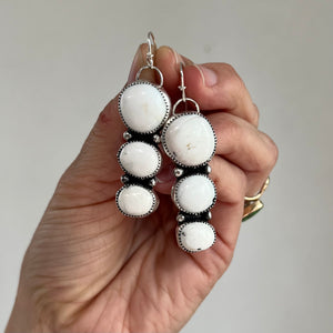 White Buffalo + Sterling Silver Earrings