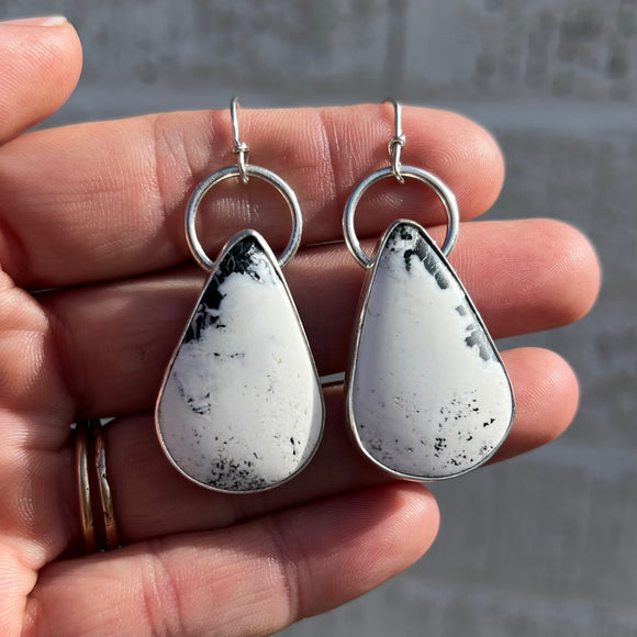White Buffalo + Sterling Silver Earrings