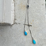 Blue Ridge Turquoise + Sterling Silver Bolo Necklace