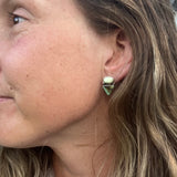 Palomino Turquoise + Hubei Turquoise + Sterling Silver Earrings