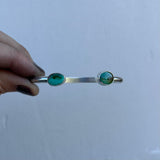 Royston Turquoise + Sterling Silver Reverse Stacker Cuff