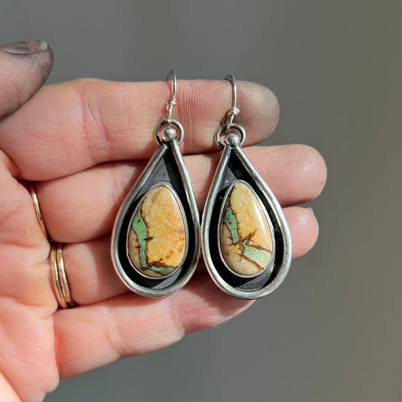 Royston Ribbon Turquoise + Sterling Silver Earrings