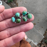 Sonoran Gold Turquoise Cluster + Sterling Silver Earrings