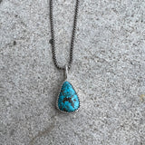 Kingman Turquoise + Sterling Silver Pendant