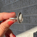 White Buffalo + Sterling Silver Ring • Size 7