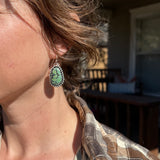 Angel Wing Variscite + Sterling Silver Earrings