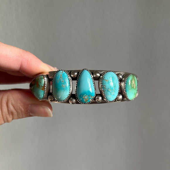 Evans Turquoise + Sterling Silver Cuff