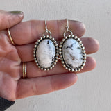 White Buffalo + Sterling Silver Earrings